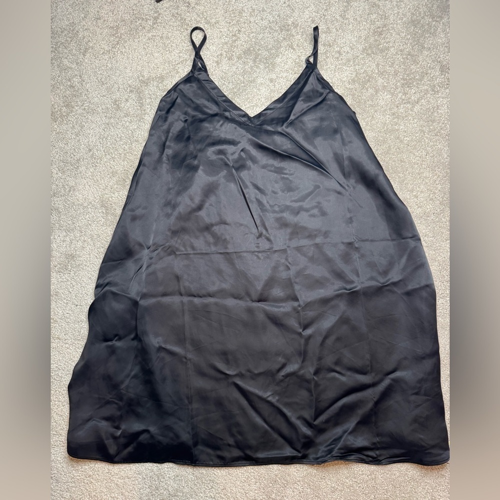 Athleta Cool Calm Slip Dress Size XS Black - Picture 3 of 10